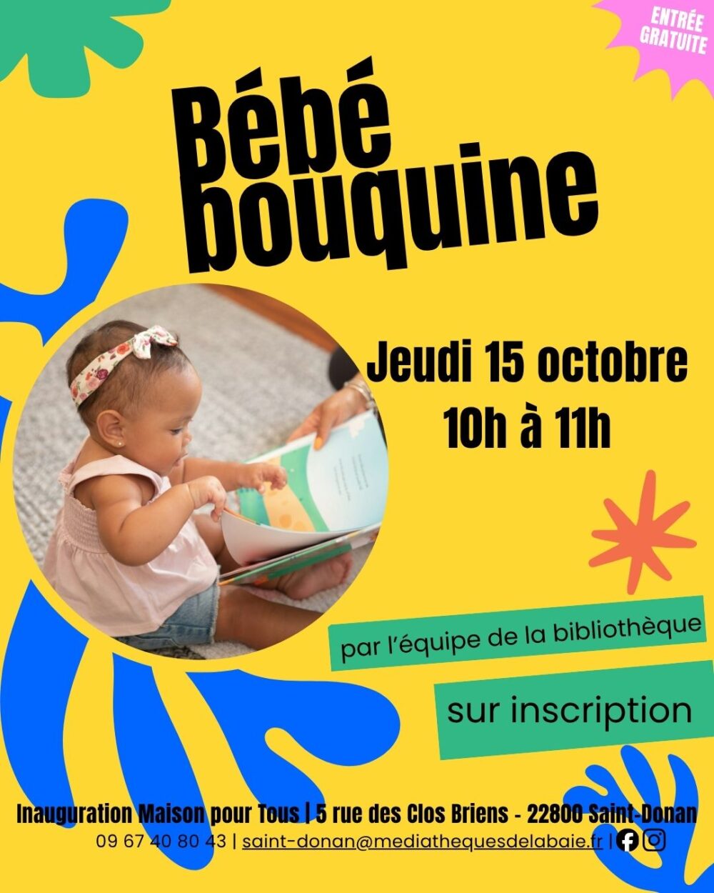 L&rsquo;équipe de la bibliothèque • Bébé bouquine