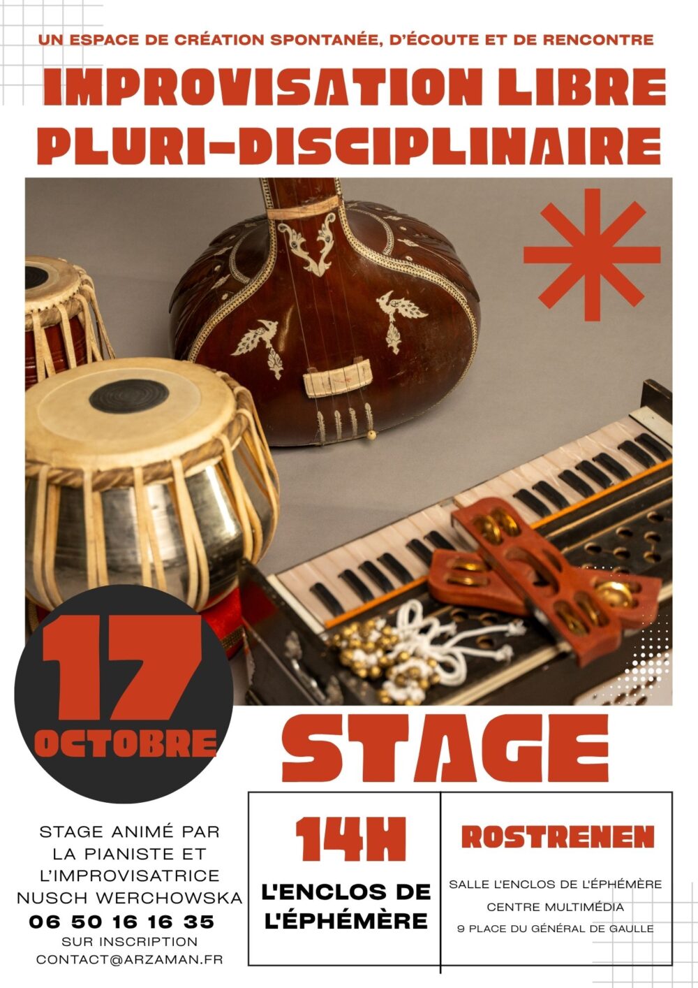 Stage professionnel d&rsquo;improvisation libre pluridisciplinaire – Arz Amañ & Zéro Stock