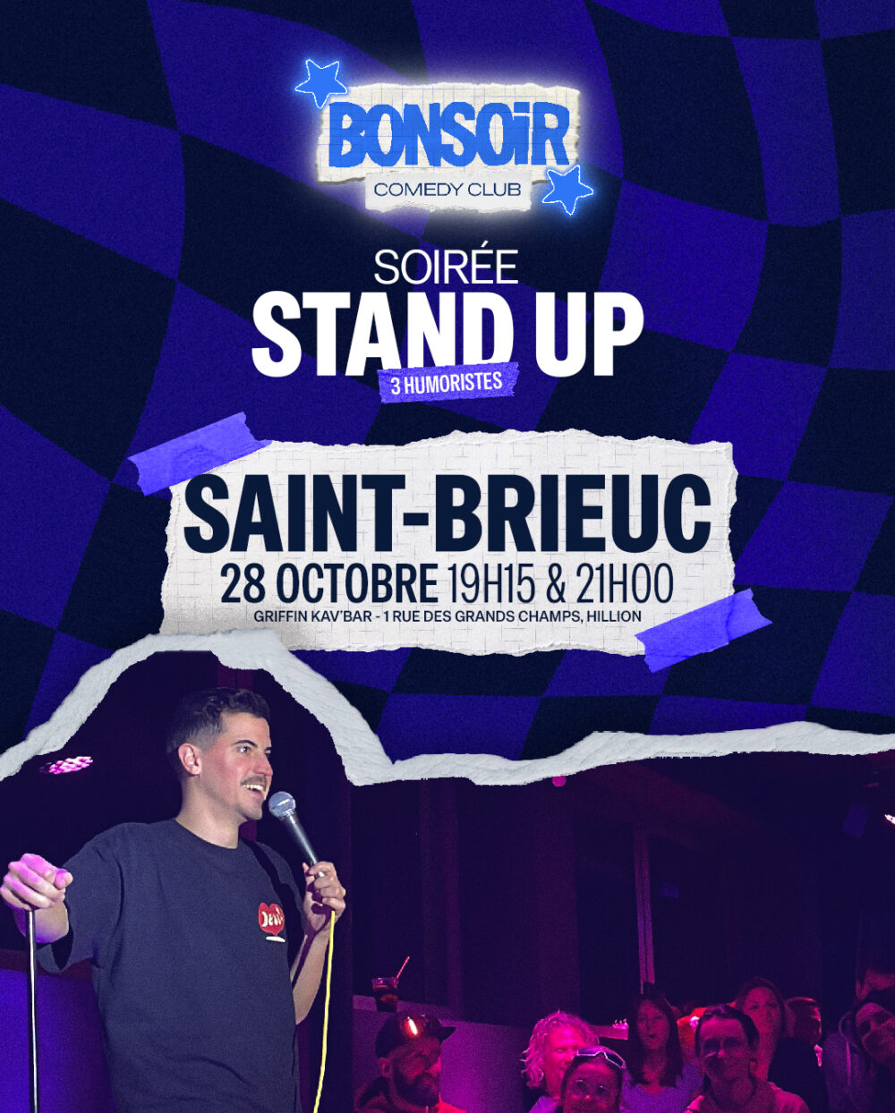 Le Bonsoir Comedy Club s&rsquo;invite au Griffin Kav’Bar ⭐️