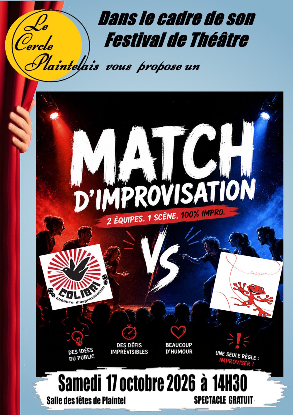 Match d&rsquo;improvisation : Colibri 22 VS La Lilann