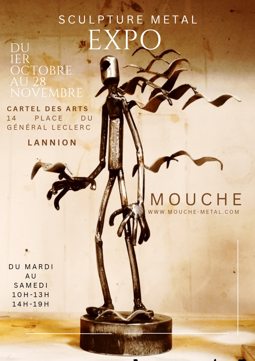 Mouche • exposition sculpture Métal